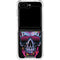 Liquid Blue Neon Skull with Glasses Galaxy Z Flip6 Clear Case