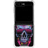 Liquid Blue Neon Skull with Glasses Galaxy Z Flip6 Clear Case