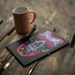Liquid Blue Neon Skull with Glasses iPad Skins