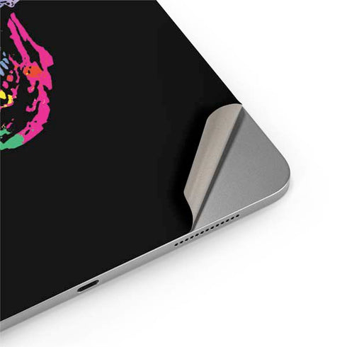 Liquid Blue Neon Skull with Glasses Apple iPad Air Skin