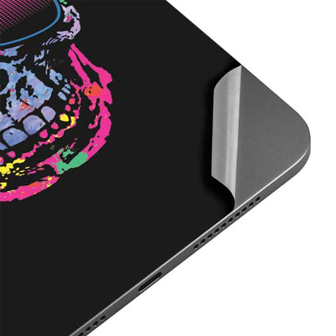 Liquid Blue Neon Skull with Glasses Apple iPad Mini Skin