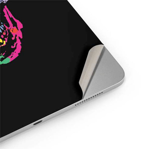 Liquid Blue Neon Skull with Glasses iPad Pro 13in M4 (2024) Skin