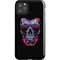 Liquid Blue Neon Skull with Glasses iPhone Cases