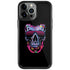 Liquid Blue Neon Skull with Glasses iPhone Cases