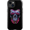 Liquid Blue Neon Skull with Glasses iPhone 15 Impact Case