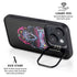 Liquid Blue Neon Skull with Glasses iPhone 15 Kickstand Case
