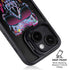 Liquid Blue Neon Skull with Glasses iPhone 15 Kickstand Case