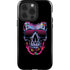 Liquid Blue Neon Skull with Glasses iPhone 15 Pro Impact Case