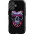 Liquid Blue Neon Skull with Glasses iPhone 16 Impact Case