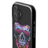 Liquid Blue Neon Skull with Glasses iPhone 16 Impact Case