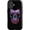 Liquid Blue Neon Skull with Glasses iPhone 16 Magsafe Impact Case
