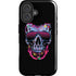 Liquid Blue Neon Skull with Glasses iPhone 16 Magsafe Impact Case