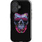 Liquid Blue Neon Skull with Glasses iPhone 16 Plus Impact Case