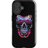 Liquid Blue Neon Skull with Glasses iPhone 16 Plus Impact Case