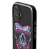 Liquid Blue Neon Skull with Glasses iPhone 16 Plus Impact Case