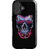 Liquid Blue Neon Skull with Glasses iPhone 16 Plus Magsafe Impact Case