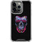 Liquid Blue Neon Skull with Glasses iPhone 16 Pro Clear Case