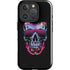 Liquid Blue Neon Skull with Glasses iPhone 16 Pro Impact Case