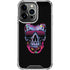 Liquid Blue Neon Skull with Glasses iPhone 16 Pro Max Clear Case