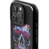 Liquid Blue Neon Skull with Glasses iPhone 16 Pro Max Impact Case