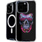 Liquid Blue Neon Skull with Glasses iPhone 16 Pro Max MagSafe Case
