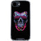 Liquid Blue Neon Skull with Glasses iPhone 16e Clear Case