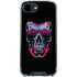 Liquid Blue Neon Skull with Glasses iPhone 16e Clear Case