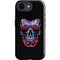 Liquid Blue Neon Skull with Glasses iPhone 16e Impact Case