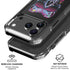 Liquid Blue Neon Skull with Glasses iPhone 18 Pro Clear Case