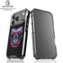 Liquid Blue Neon Skull with Glasses iPhone 18 Pro Clear Case