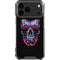 Liquid Blue Neon Skull with Glasses iPhone 18 Pro Max Clear Case