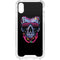 Liquid Blue Neon Skull with Glasses iPhone XS Clear Case