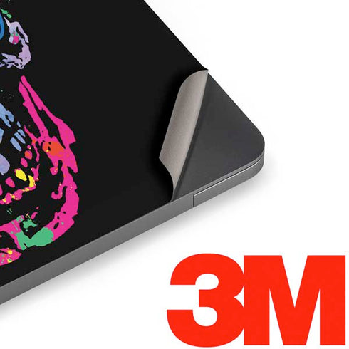Liquid Blue Neon Skull with Glasses Apple MacBook Air Skin
