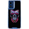 Liquid Blue Neon Skull with Glasses Moto G 5G (2024) Clear Case
