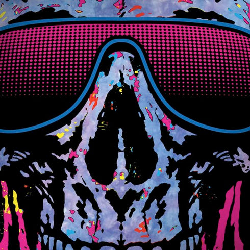 Liquid Blue Neon Skull with Glasses Moto G6 Skin