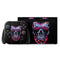 Liquid Blue Neon Skull with Glasses Nintendo Skins