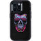 Liquid Blue Neon Skull with Glasses Otterbox Defender iPhone Skin