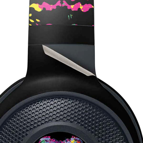 Liquid Blue Neon Skull with Glasses Razer Kraken X Skin