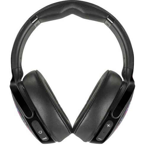 Liquid Blue Neon Skull with Glasses Skullcandy Venue Skin