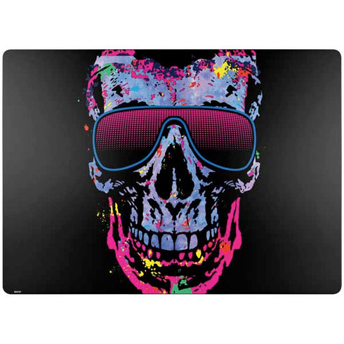 Liquid Blue Neon Skull with Glasses Surface Laptop 7 13.8in Skin