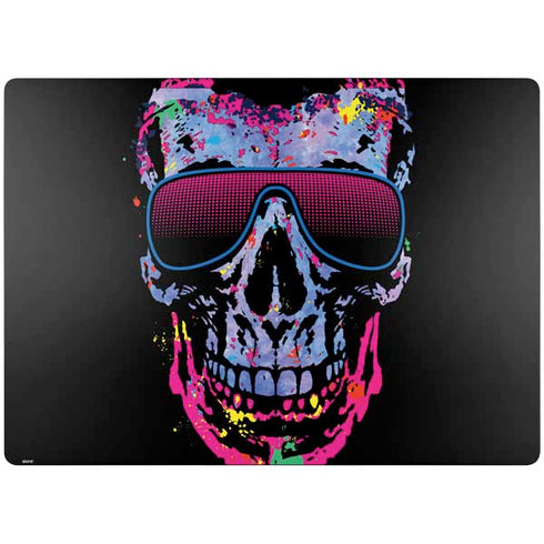 Liquid Blue Neon Skull with Glasses Surface Laptop 7 15in Skin