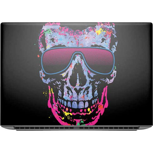 Liquid Blue Neon Skull with Glasses HP ZBook Fury 16 G10 Skin