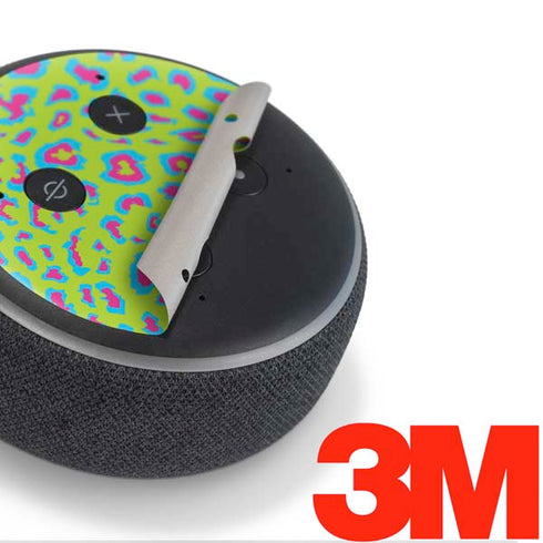 Neon Splash Leopard Animal Print Color Pop Amazon Echo Dot Skin
