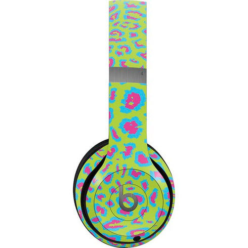 Neon Splash Leopard Animal Print Color Pop Beats Solo 4 Wireless Headphones Skin