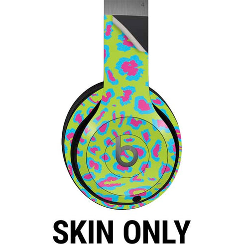 Neon Splash Leopard Animal Print Color Pop Beats Solo 4 Wireless Headphones Skin