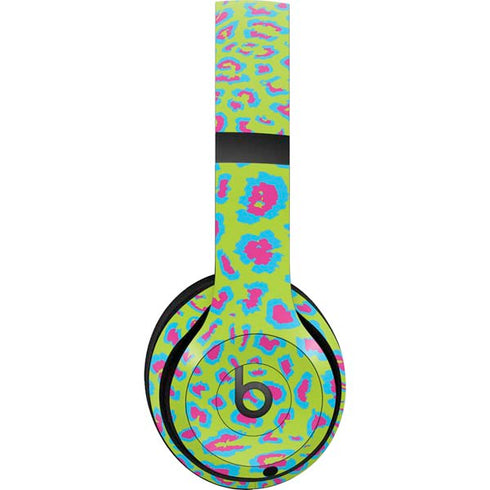 Neon Splash Leopard Animal Print Color Pop Beats Studio Pro Wireless Headphones Skin
