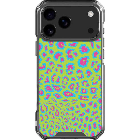 Neon Splash Leopard Animal Print Color Pop iPhone 18 Pro Max Clear Case