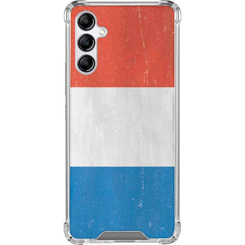 Netherlands Flag Distressed Gabb Phone 4 Clear Case