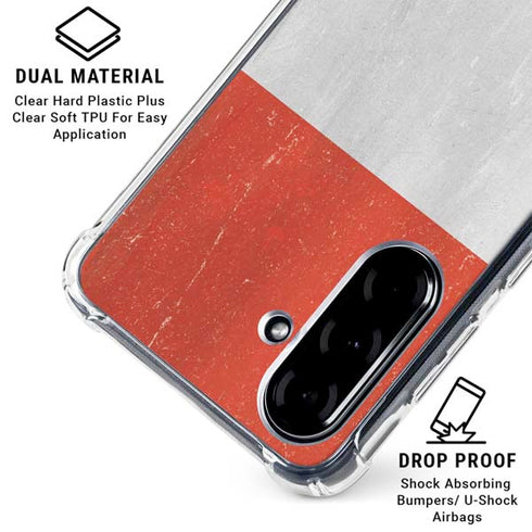 Netherlands Flag Distressed Galaxy A36 5G Clear Case