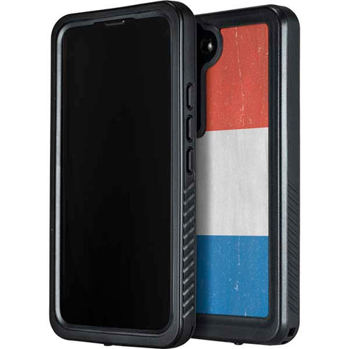 Netherlands Flag Distressed Galaxy S24 Plus Waterproof Case
